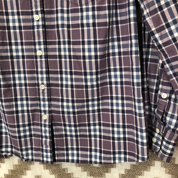 J. Crew Purple Plaid Perfect Shirt Button Down 59 - Picture 3 of 5